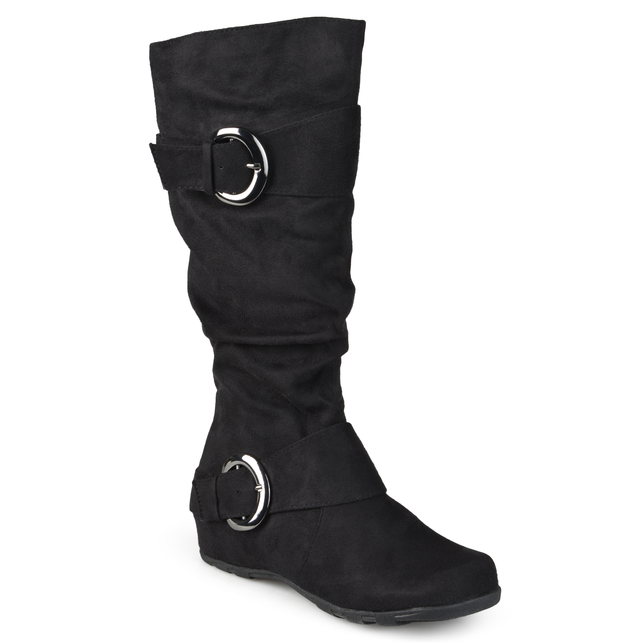 Journee Collection Womens Wide And Extra Wide Calf Slouch Buckle Knee High Boots Ebay 