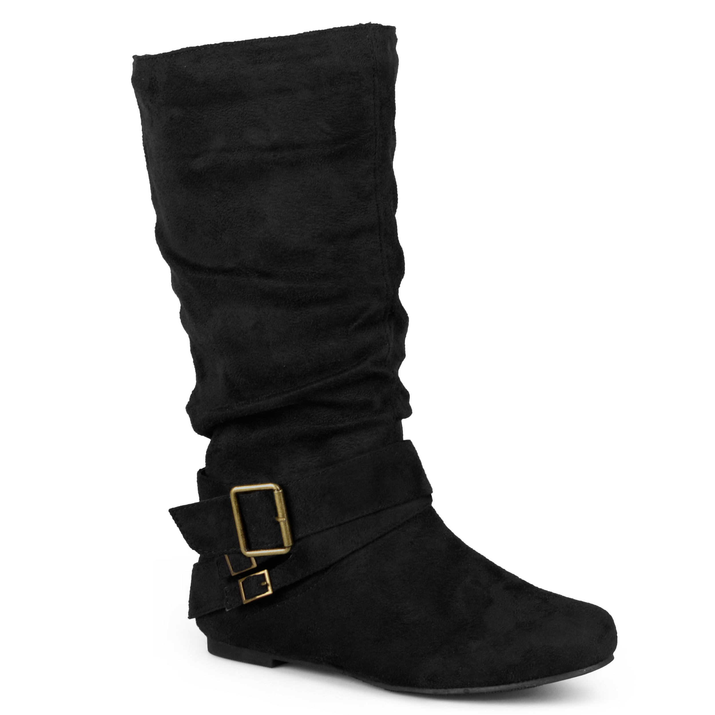 Journee Collection Womens Regular Sized Buckle Slouch Mid Calf Boot Ebay